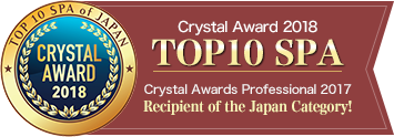 Crystal Award 2018 TOP10 SPA Crystal Awards Professional 2017 Recipient of the Japan Category!